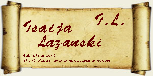 Isaija Lazanski vizit kartica